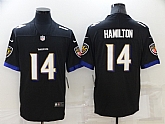 Nike Ravens 14 Kyle Hamilton Black 2022 NFL Draft Vapor Untouchable Limited Jersey,baseball caps,new era cap wholesale,wholesale hats